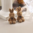 Bear Earrings for Women Girls 2023 Fashion Korea Silver Needle Autumn and Winter Earrings Cute Flocking Rabbit Ear Studs Jewelry