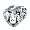 Dog Animal Footprint Beads 925 Sterling Silver Loyal Partners French Bulldog Doggy Charm Fit Bracelet for Women Diy Fine Jewelry
