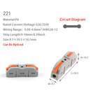 20PCS Quick Cable Splitter Push-in Wire Connector Universal Compact Conductor Wiring Terminal Block For ELECTRICAL Connection