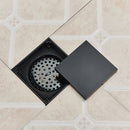 Rozin Brushed Gold Floor Drains 10*10cm Invisible Bathroom Floor Drain Matte Black Square Shower Deodorant Waste Drain Strainer