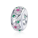 BAMOER Silver Charm Collection 925 Sterling Silver Dazzling CZ Beads fit Bracelets & Bangles Jewelry