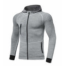 Men Fitness Sport Jacket Gym Running Hoodies Male Sportswear Workout Coat Jogging Hooded Shirt Outdoor Sweatshirt MMA Dry Fit
