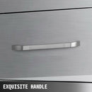 SucceBuy Stainless Steel Outdoor Kitchen Drawers W/ Handle Large Storage BBQ Island Great for Any Weather Condition