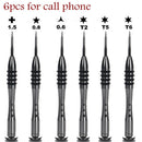 Professional Maintenance Screwdriver Y0.6 Y1.5 Y2.0 Pentalobe 0.8 T2 Bits Screwdrivers Set P5 FOR NS Apple Macbook Air