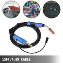 VEVOR 24KD Miller 250A MIG Torch MAG Welding Gun Professional 4.6M Cable Air-Cooled Gas Burner Torch for MIG Welding Machine