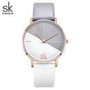 Shengke原创设计女士手表创意时尚女士石英腕表SK女式钟表机芯Montre Feminino手表