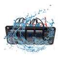 3/4/5 Gang ON Off Rocker Switch Panel with 4.2A Dual USB Charger Socket LED Digital Voltmeter Car Marine Boat LED Switch  Panel