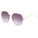 2022 New Fashion Brand Design Vintage Rimless Pilot Sunglasses Women Men Retro Cutting Lens Gradient Sun Glasses Female UV400