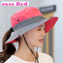 K106 Women's Bucket Hat Panama 2021Fashion Sun Visor Breathable Fisherman Protection Hat Ponytail Cap Summer Hats Beach Sun Hats