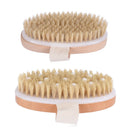 TREESMILE Natural Bristle Bath Brush Exfoliating Wooden Body Massage Shower Brush SPA Woman Man Skin Care Dry Body Brush D40