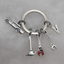 Mechanical Keychain Dad Father Initial Keychain Father's Day Gift Letter A-Z Truck Keychain Truck Key Ring Car Truck Lover Gift