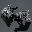 AS High quality playing card Cufflinks new fashion stock hammer dice pistol Cufflinks men's shirt badge pin birthday party gift