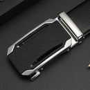 CEXIKA Men Automatic Buckle Belt Custom Engraved Name Logo Genuine Leather Waist Belts for Jeans Father's Day Personalized Gift