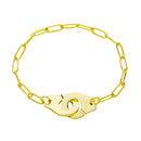 Moonmory 100% Authentic 925 Sterling Silver European Chain Handcuff Bracelet Menottes Hand Cuff Bracelet For Women Jewelry
