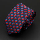 Trendy Design Men's Microfiber Jacquard Necktie Animal Plant Skull Flower Woven Tie Wedding Party Father's Day Birthday Gift