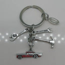 Mechanical Keychain Dad Father Initial Keychain Father's Day Gift Letter A-Z Truck Keychain Truck Key Ring Car Truck Lover Gift