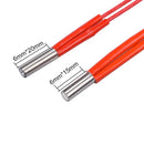 3D打印机零件筒式加热棒 12V 24V 40W 30W 6x20 Reprap 电缆 100cm 适用于 J 头热端 V6 MK8 PT100 加热块
