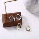 925 Sterling Silver Metal Irregular Hoop Earrings for Women Ins Niche Geometric Earrings Oorbellen Wholesale