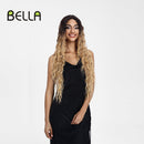 BELLA 蕾丝假发 合成深波浪卷假发 金色假发 粉色 30 英寸假发 适用于黑人女性 Cosplay
