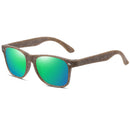 XSW Wood Men Sunglasses Polarized UV400 Coffee Material Wooden Sun Glasses for Women Blue Green Lens Handmade Fashion Brand Cool