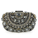 Women's Evening Clutch Bag Party Purse Luxury Wedding Clutches For Bridal Exquisite Crystal Ladies Handbag Apricot Silver Wallet