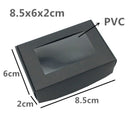 24Pcs Black Cardboard Packaging Boxes  Jewelry  Boxes Multiple Sizes Aircraft Gift Box Black Handmade Soap Packaging Boxes
