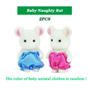 Easter Bunny Simulation Forest Animal Baby Toys Rabbit Family Dolls Dollhouse Figures Collectible Toy  4.5cm Furniture Set Gift