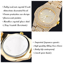 TOPGRILLZ 品牌冰镇手表石英金色 HIP HOP 手表，带微镶锆石不锈钢手表，时钟 relogio