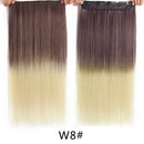 Alileader Favourite Synthetic 5Clips In Hair Long Wave Clip In Hair Extension Synthetic Hair Extensions Ombre Fake Hairpieces