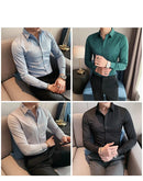 Camisas De Hombre Long Sleeve Shirts For Men Clothing 2026 Business Formal Wear Camisa Social Masculina Slim Fit Chemise Homme