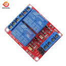 双路5V 12V 24V继电器模块板带光耦支持高低电平触发继电器适用于Arduino