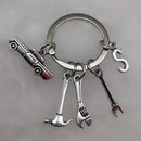 Mechanical Keychain Dad Father Initial Keychain Father's Day Gift Letter A-Z Truck Keychain Truck Key Ring Car Truck Lover Gift