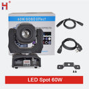 DMX控制摇头60W LED图案灯，光束灯，适用于DJ派对灯光