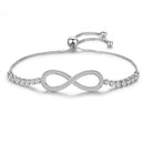 KALETINE Endless Mens Bracelets 925 Sterling Silver CZ Rose Gold Charm Bracelet Infinity Tennis Bracelets for Women Jewelry 2019