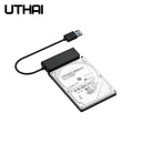 UTHAI T35 HDD Adapter for HD External USB 3.0/Type-C to SATA3 Converter Cable for 2.5" SATA HDD SSD 5Gbps JMS578 Chip