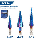 XCAN Metal Drills 4-32mm HSS Nano blue Coated Step Drill Bit Drilling Tools HSS Metal Wood Hole Cutter Step Cone Drill