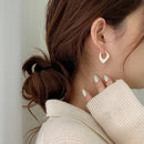 925 Sterling Silver Metal Irregular Hoop Earrings for Women Ins Niche Geometric Earrings Oorbellen Wholesale