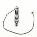 Pendulum For Dowsing Divination Reiki Healing Spiritual Wicca Women Men Amulet Screw Shape Pendule Radiestesia Metal Charm Jewel