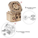 Robotime 123pcs Creative DIY 3D Treasure Box Wooden Puzzle Game Assembly Toy Gift for Children Teens Adult Building Block LK502