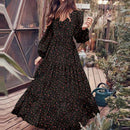 Women's Autumn Sundress ZANZEA 2023 Fashion Ruffle Maxi Dress Casual Puff Sleeve Tunic Vestidos Floral Print Robe