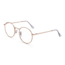 JM Round Blue Light Blocking Reading Glasses Men Women Spring Hinge Metal Frame Vintage Magnifier Diopter Presbyopic