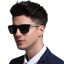 VIVIBEE Luxury Square Polarized Sunglasses Men Driving Blue Mirror Lens Classic Unisex Sun Glasses 2024 Trends Women Shades