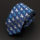 Trendy Design Men's Microfiber Jacquard Necktie Animal Plant Skull Flower Woven Tie Wedding Party Father's Day Birthday Gift