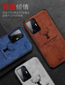 适用于小米Mi 11T Pro手机壳豪华软STPU+硬布艺鹿纹保护后盖壳，适用于小米Mi 11T Mi11T Pro手机壳