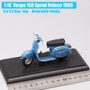 1:18 比例比亚乔伟士牌踏板车 98 PK 125 GTR P150X 300 MP5 Primavera GTS 摩托车机车压铸模型儿童玩具