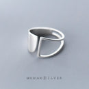 Modian Fashion Design Geometric Exquisite Silver Finger Ring For Women Real 925 Sterling Silver Hollow Star Fine Jewelry Bijoux