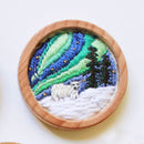 Mini Flower Pattern Embroidery Kit with Hoop for Beginner Needlework Kits Cross Stitch Sewing Art Craft Painting Home Decoration