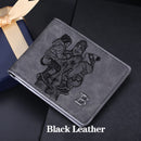 Picture Wallet Custom Engraving Wallet Frosted Retro Multifunction Wallets Multi Card Holder Leisure Coin Bag Father's Day Gift