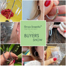ORSA JEWELS 2019银色高度抛光圈形耳环镶嵌AAA奥地利锆石，适合婚庆派对首饰OE137