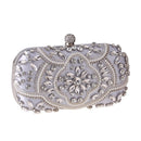 Women's Evening Clutch Bag Party Purse Luxury Wedding Clutches For Bridal Exquisite Crystal Ladies Handbag Apricot Silver Wallet
